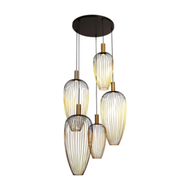Lucide AURELIE - Hanglamp 5-lichts - Goud
