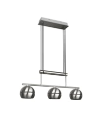 Trio lighting hanglamp Fletcher,  3-lichts mat nikkel