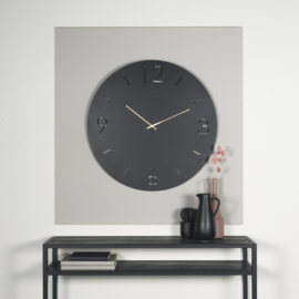Spinder design TIME klok, zwart 80 cm rond