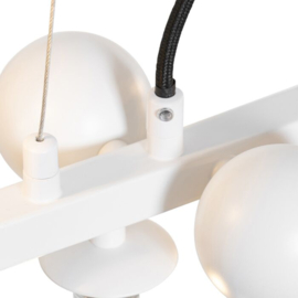Qazqa hanglamp David, 8-lichts zwart met helder glas