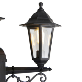 Qazqa buiten vloerlamp New Haven, 3-lichts zwart