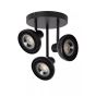 Lucide plafondspot Sensas led, 3-lichts zwart