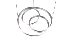 Trio lighting hanglamp Nuria led, mat nikkel met switch dimmer