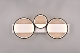 Trio lighting plafondlamp Madera led, zwart incl. switch dimmer