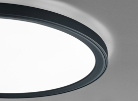 Plafondlamp Dawa led,  zwart wit glas 54 cm