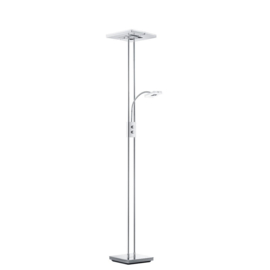 Trio lighting vloerlamp Avignon led, 2-lichts mat nikkel