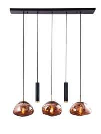 Light trend hanglamp Rodewolk300-3 CLD met amber glas