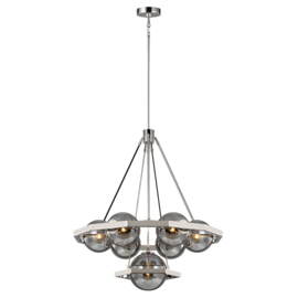 Elstead lighting hanglamp Harper, 7-lichts smoke glas