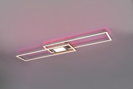 Trio lighting plafondlamp Ganado led, mat nikkel incl. afstandsbediening