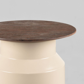 Label 51 Bijzettafel Jik,  espresso mangohout/naturel metaal 35 cm