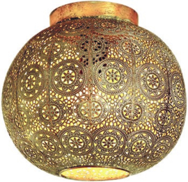 Freelight plafondlamp Motivo,  antiek goud-wit 32 cm