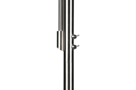 Trio lighting vloerlamp Motel, zwart-mat nikkel met zwarte kap