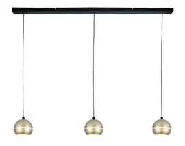 Hanglamp Bilia led, 3-lichts goud