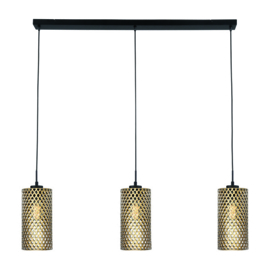 Freelight hanglamp Cestino , 3-lichts goud