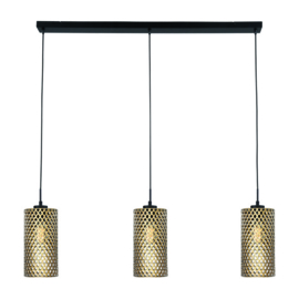 Freelight hanglamp Cestino , 3-lichts goud