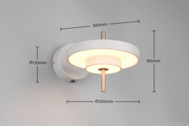 Trio lighting wandlamp Keaton led, warm grijs