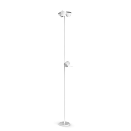 Pujol Lighting vloerlamp Trio led, 3+1 lichts mat wit