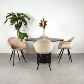 Label 51 Eettafel Oliva, zwart eiken