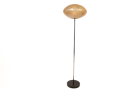 WF Light vloerlamp Apollo, amber kap 40 cm