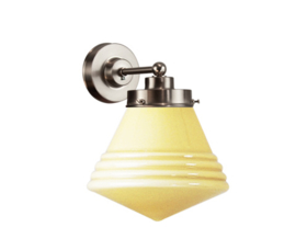 Old timerlight wandlamp Philips, ivoor glans glas