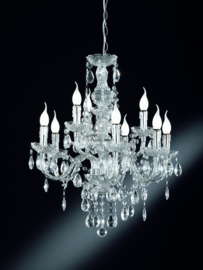 Trio lighting hanglamp Lüster, 9-lichts chroom met kristal
