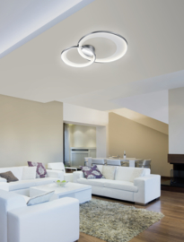 Trio lighting plafondlamp Granada led, chroom-zilver 59 cm