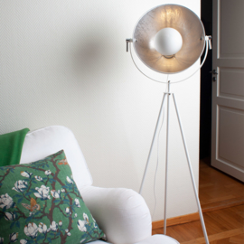 By Rydéns vloerlamp Captain mini , zand wit-zilver incl. led bron