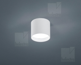 Plafondlamp Dora led, rond wit met gesatineerd glas