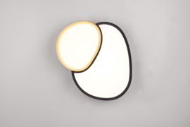 Trio lighting plafondlamp Rise led, zwart-goud incl. afstandsbediening 43 cm