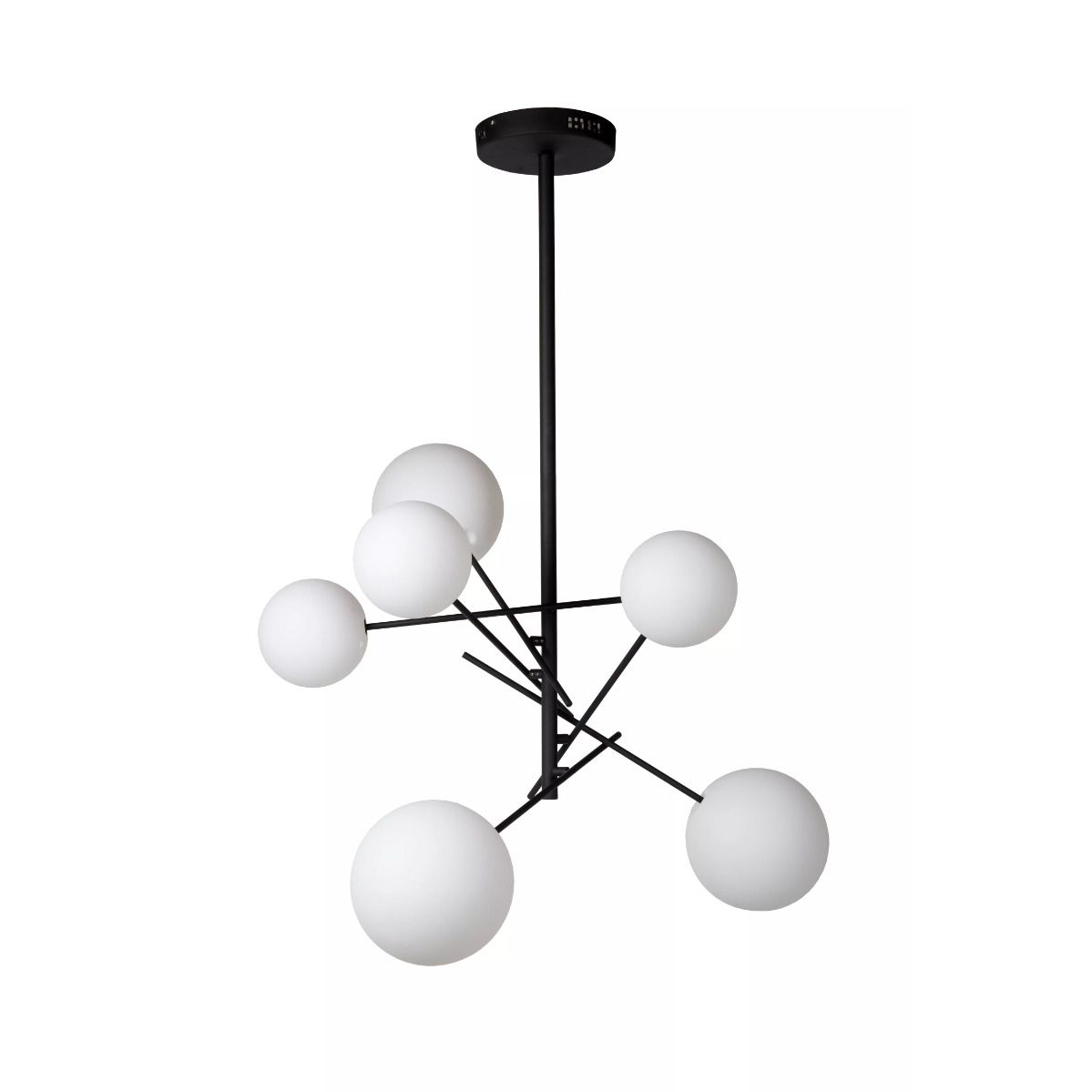 Lucide hanglamp Alara led, 6-lichts zwart-wit