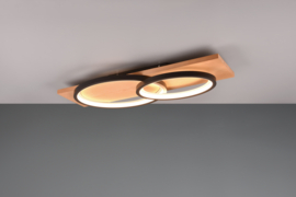 Trio lighting plafondlamp Barca led, zwart incl. afstandsbediening 75 cm