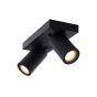 Lucide plafondspot Taylor led, 2-lichts zwart IP44