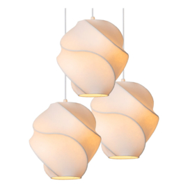 Lucide LA VAGUE Hanglamp - Ø 51 cm - 3xE27 - Wit