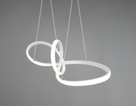 Trio lighting hanglamp Sansa led, mat wit met switch dimmer