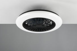 Trio lighting plafond ventilator Stralund led, zwart 49 cm incl. afstandsbediening