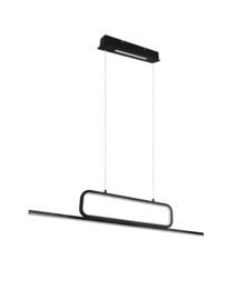Trio lighting hanglamp Aick led, mat zwart met switch dimmer
