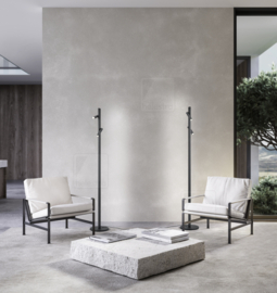 Helestra vloerlamp Metis led, mat zwart senso dimmer