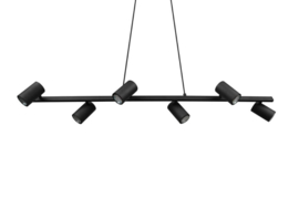 Trio lighting hanglamp Marley, 6-lichts zwart