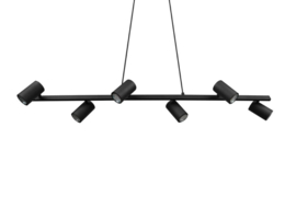 Trio lighting hanglamp Marley, 6-lichts zwart