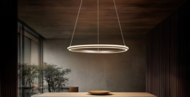 Trio lighting hanglamp Amador led, mat bruin 75 cm