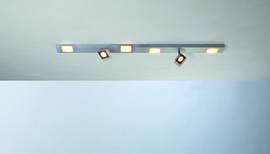 Bopp leuchten plafondlamp Session led, 6-lichts mat aluminium