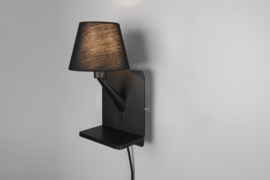 Trio lighting wandlamp Comfort, zwart incl. usb