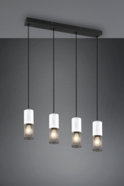 Trio lighting hanglamp Tosh, 4-lichts zwart