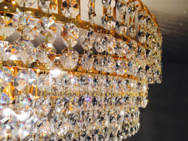 Light trend plafondlamp Crystal, goud 80 cm