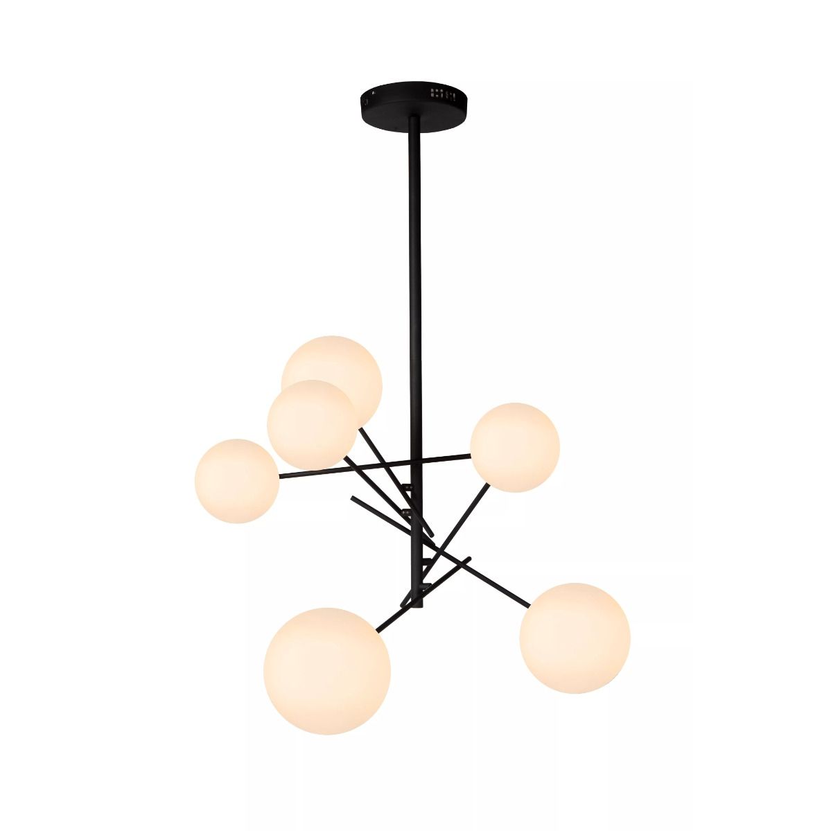 Lucide hanglamp Alara led, 6-lichts zwart-wit