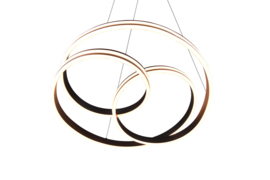 Trio lighting hanglamp Nuria led, mat zwart met switch dimmer