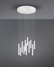 Trio lighting hanglamp Tubular led, 11-lichts wit rond