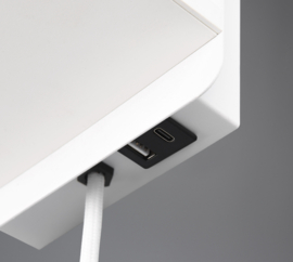 Trio lighting wandlamp Comfort, wit incl. usb