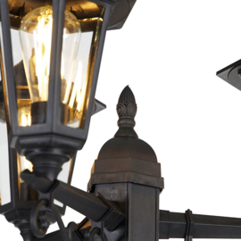 Qazqa buiten vloerlamp New Haven, 3-lichts zwart
