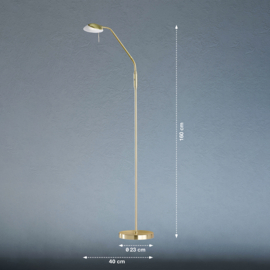 Fischer & Honsel vloerlamp Pool TW led, messing
